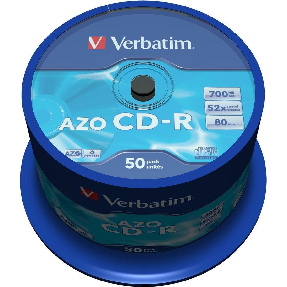 CD-R Verbatim Azo 700 MB 52x 50 Pieces (4 Units)