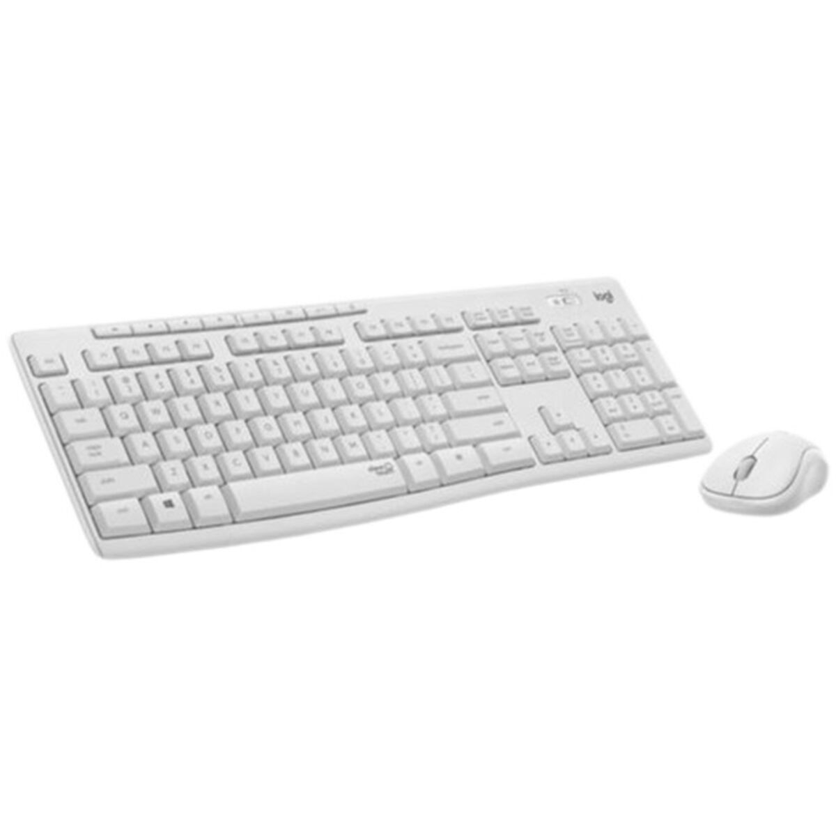 Keyboard and Mouse Logitech White Spanish Qwerty (6 Units)