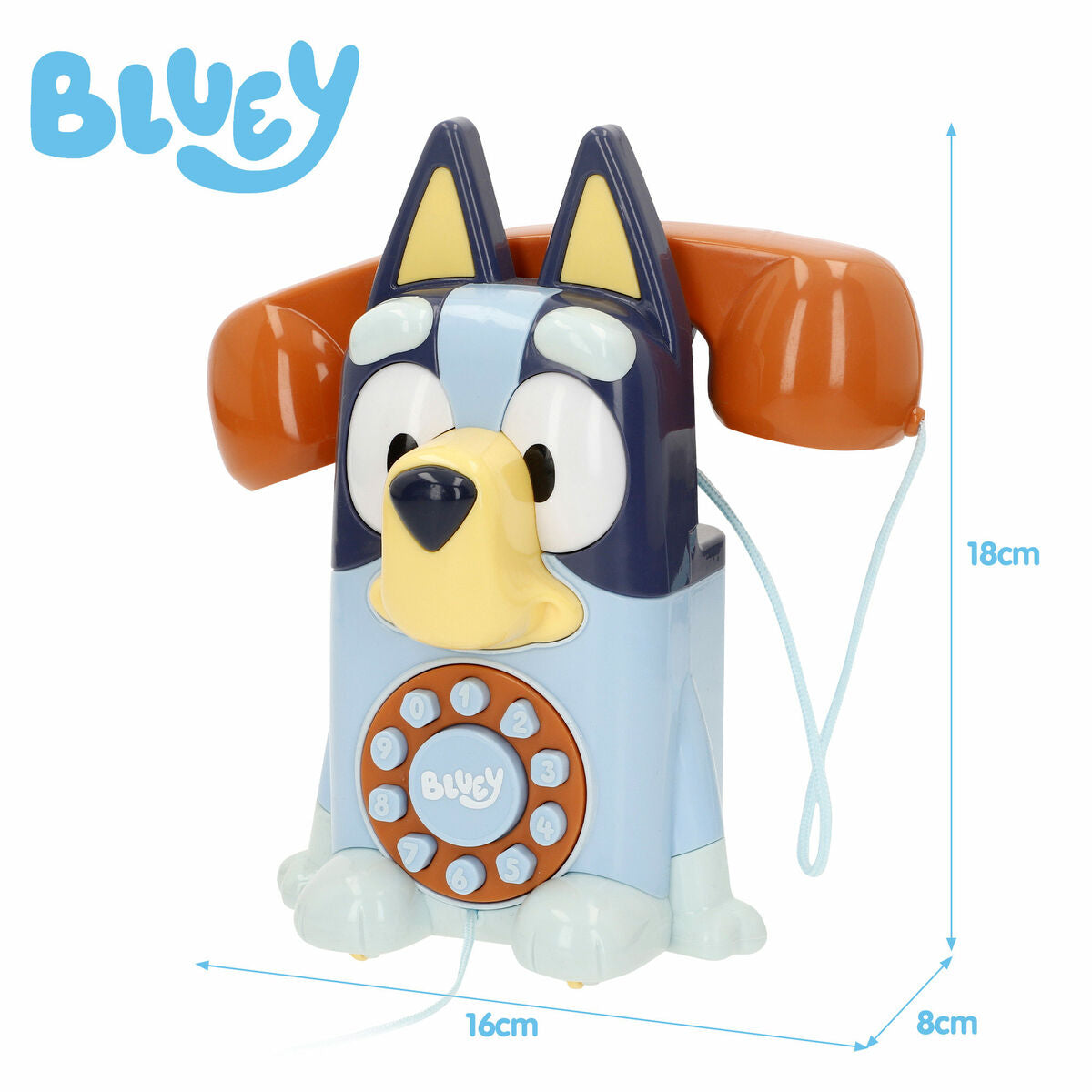 Toy telephone Bluey Plastic 16 x 18 x 8 cm (4 Units)
