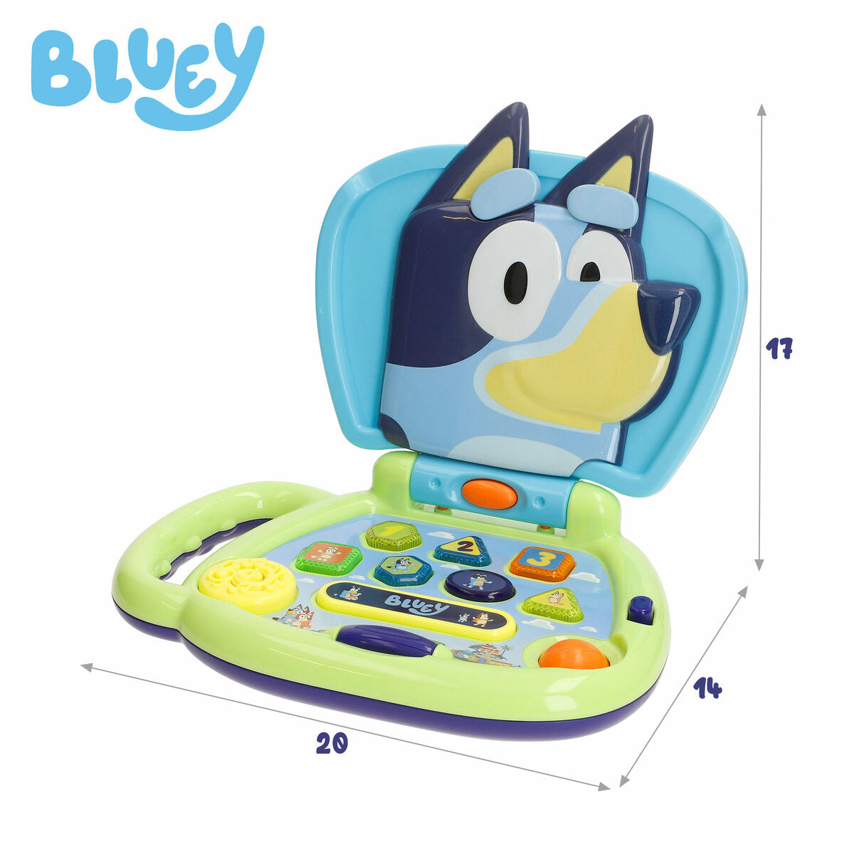 Toy computer Bluey English 20 x 17 x 14 cm (4 Units)