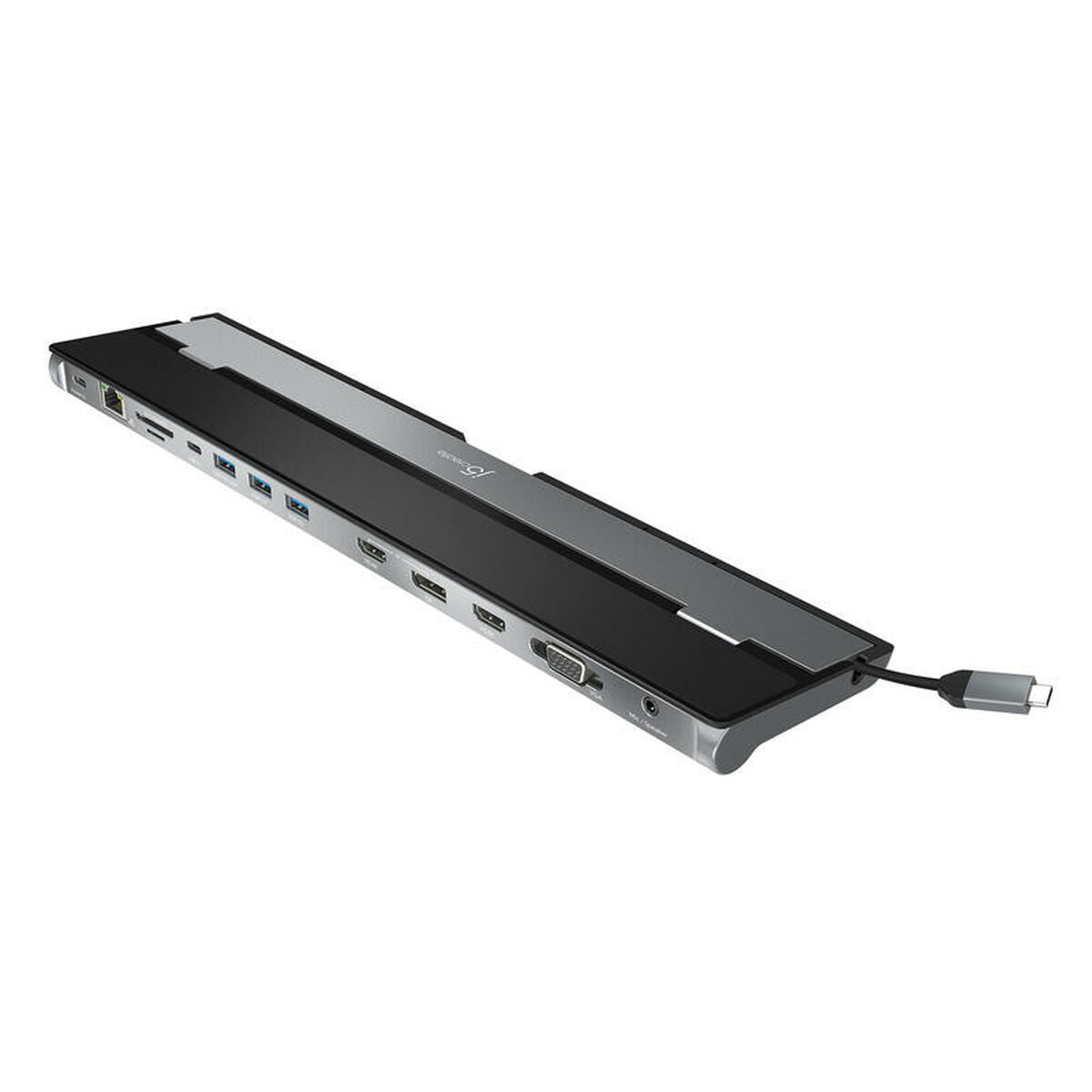USB Hub j5create JCD543-N Black Black, Silver 5 W