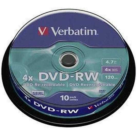 DVD-RW Verbatim DVDVER00072B 10 Units