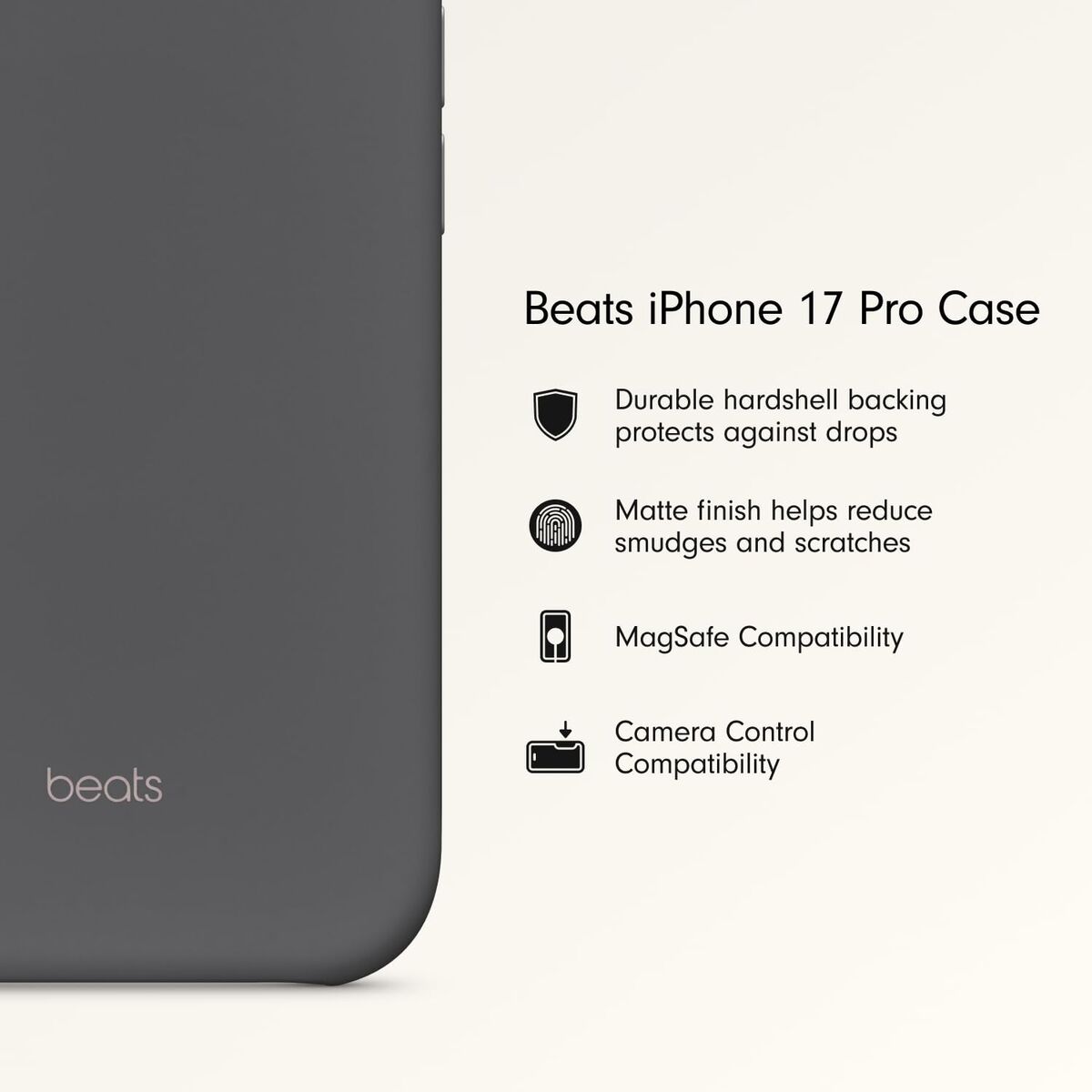 Mobile cover Beats iPhone 17 Pro Grey Apple