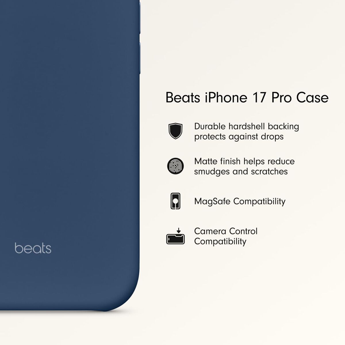 Mobile cover Beats iPhone 17 Pro Blue Cobalt blue Apple