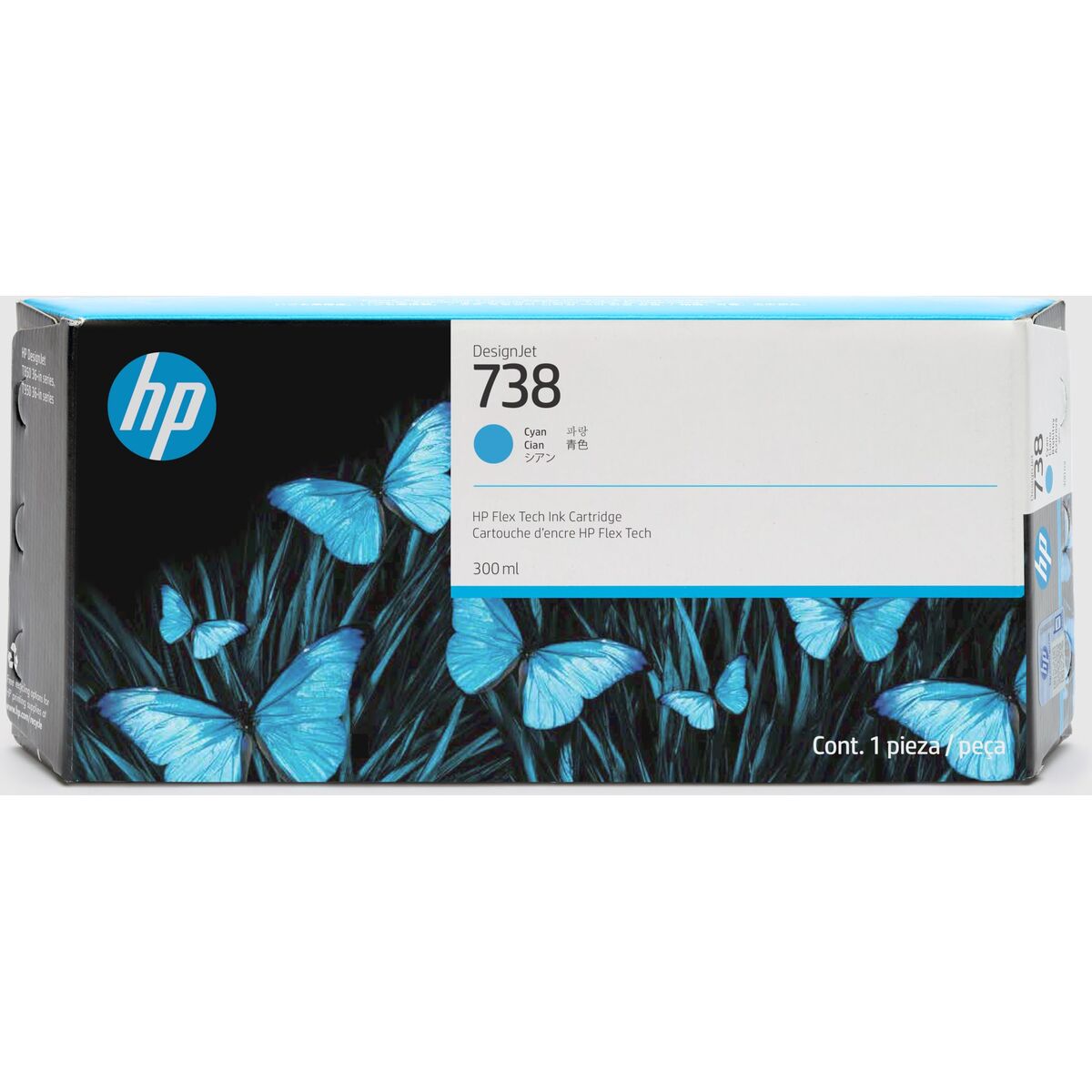 Original Ink Cartridge HP DESIGNJET 738 Cyan