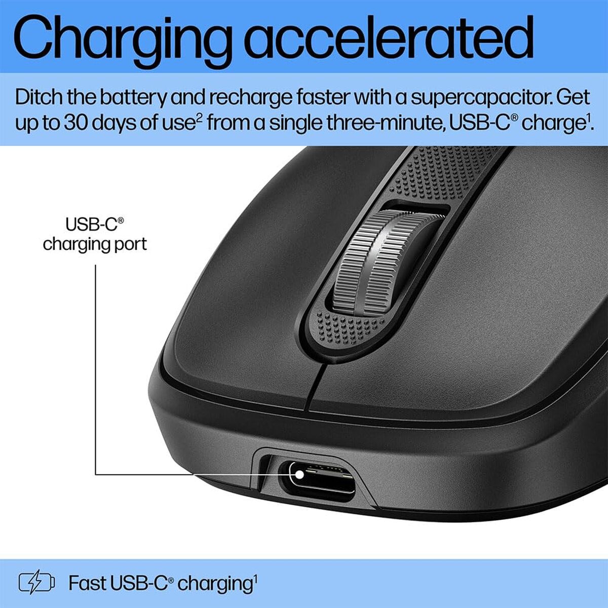 Wall Charger HP 9C2F7AA Black 4000 dpi