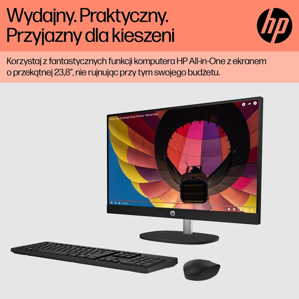 All in One HP 9U2J8EA 23,8" AMD Ryzen 5 7520U 16 GB RAM 512 GB SSD