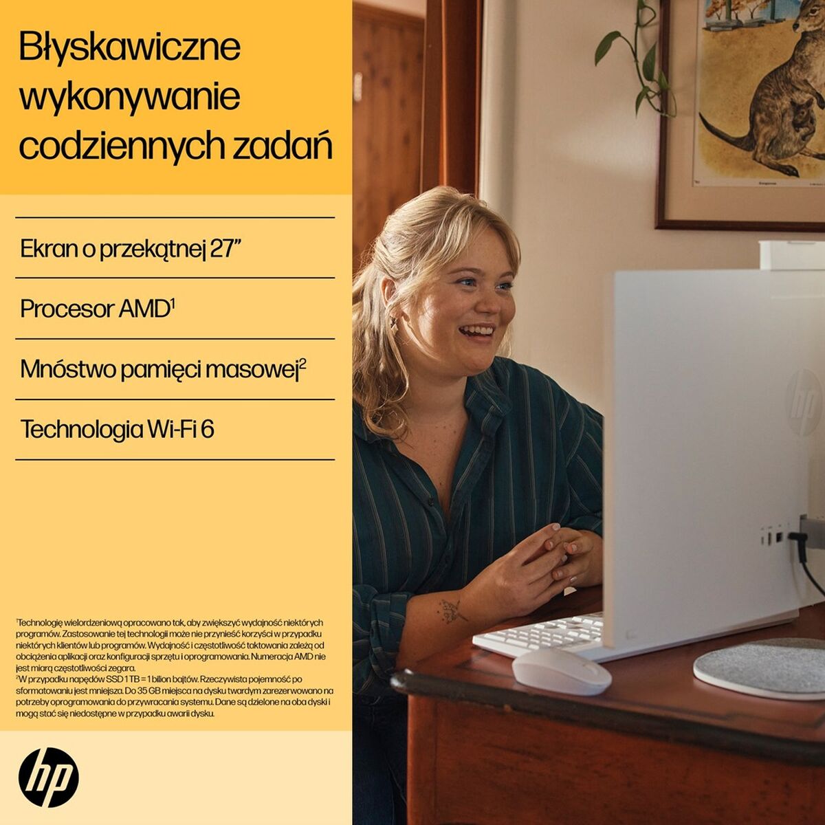 All in One HP 9U2K4EA 27" AMD Ryzen 7 7730U AMD RYZEN™ 7 7730U 16 GB RAM 512 GB SSD