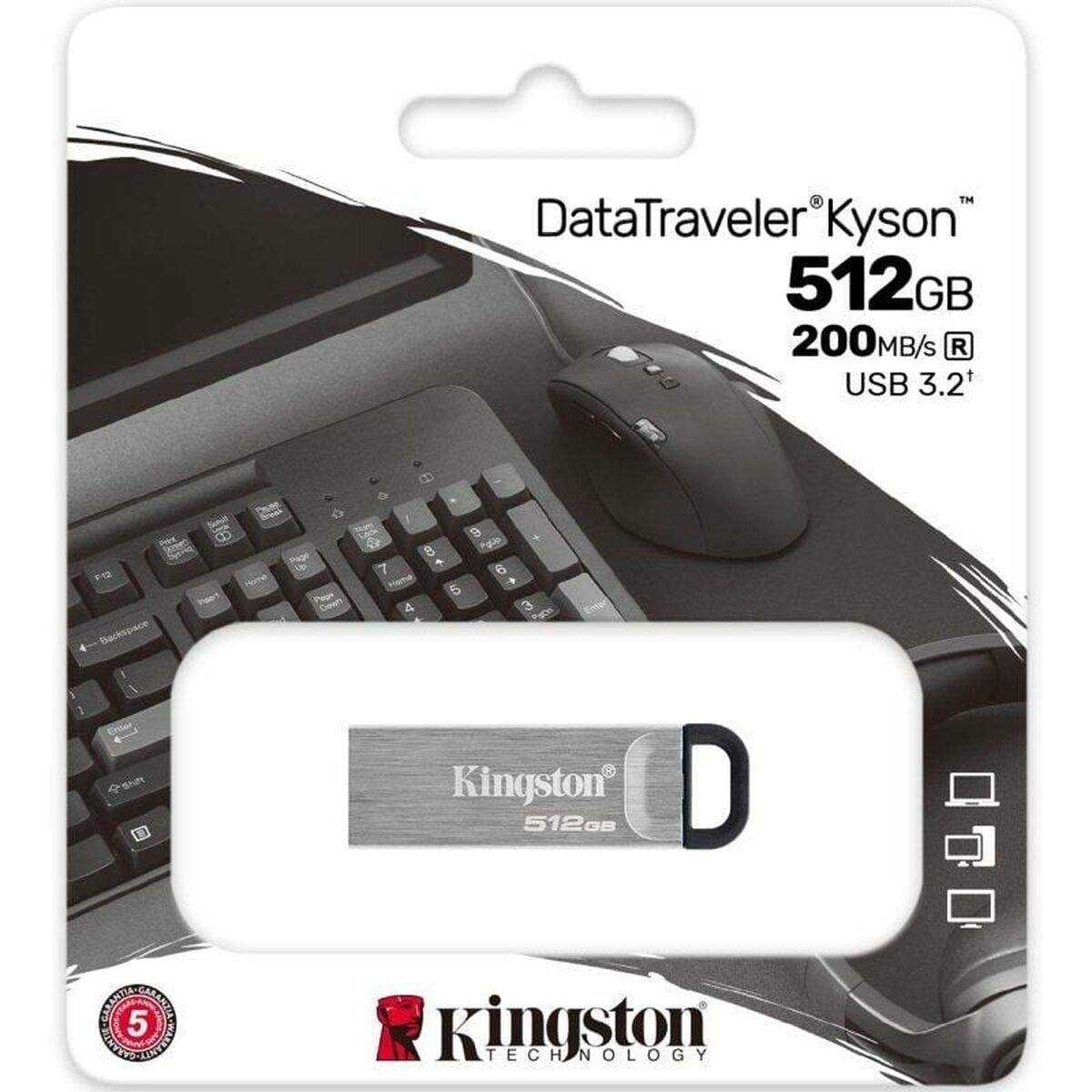 USB stick Kingston DataTraveler Kyson 512 GB Silver