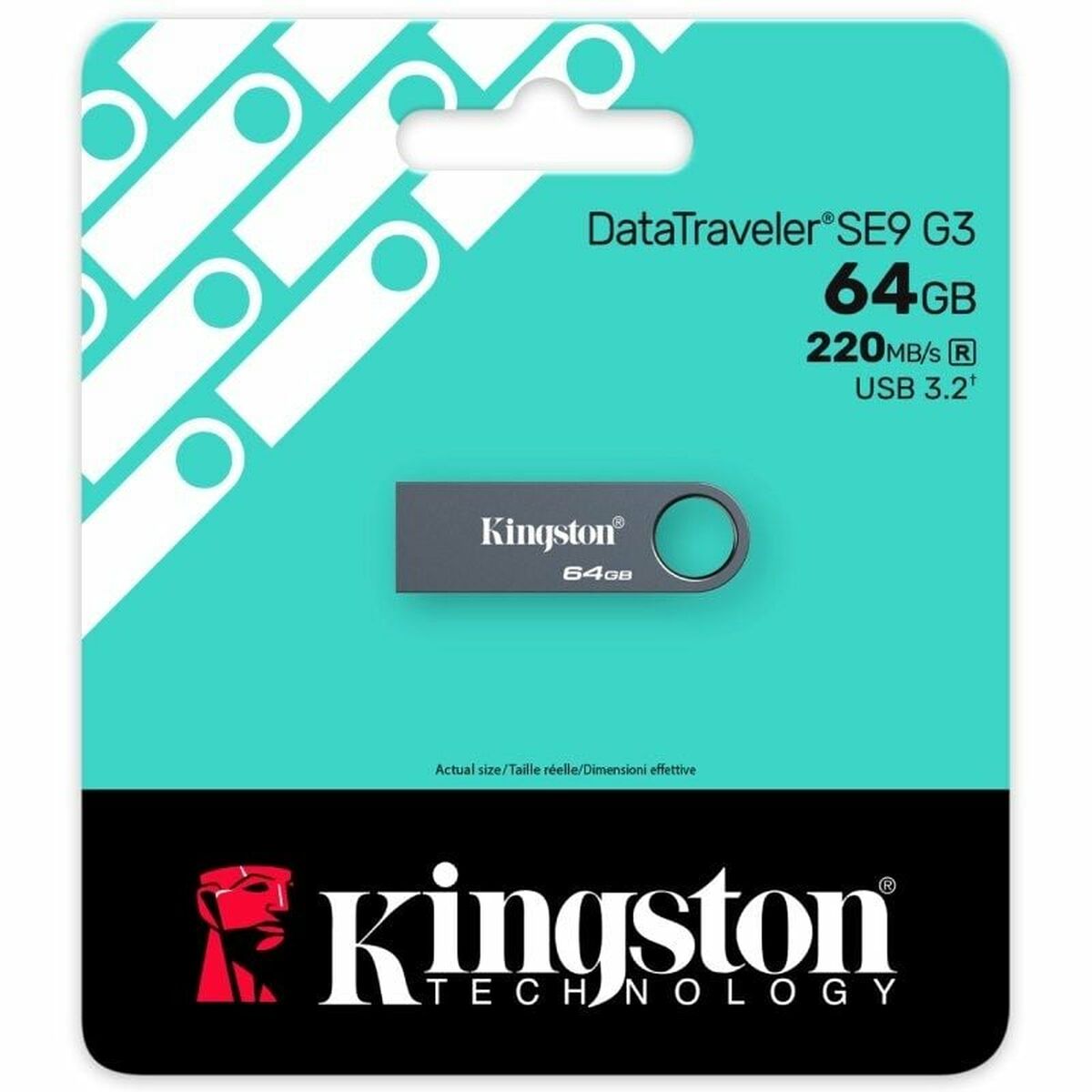 USB stick Kingston DataTraveler SE9 G3 USB 3.2 64 GB Black