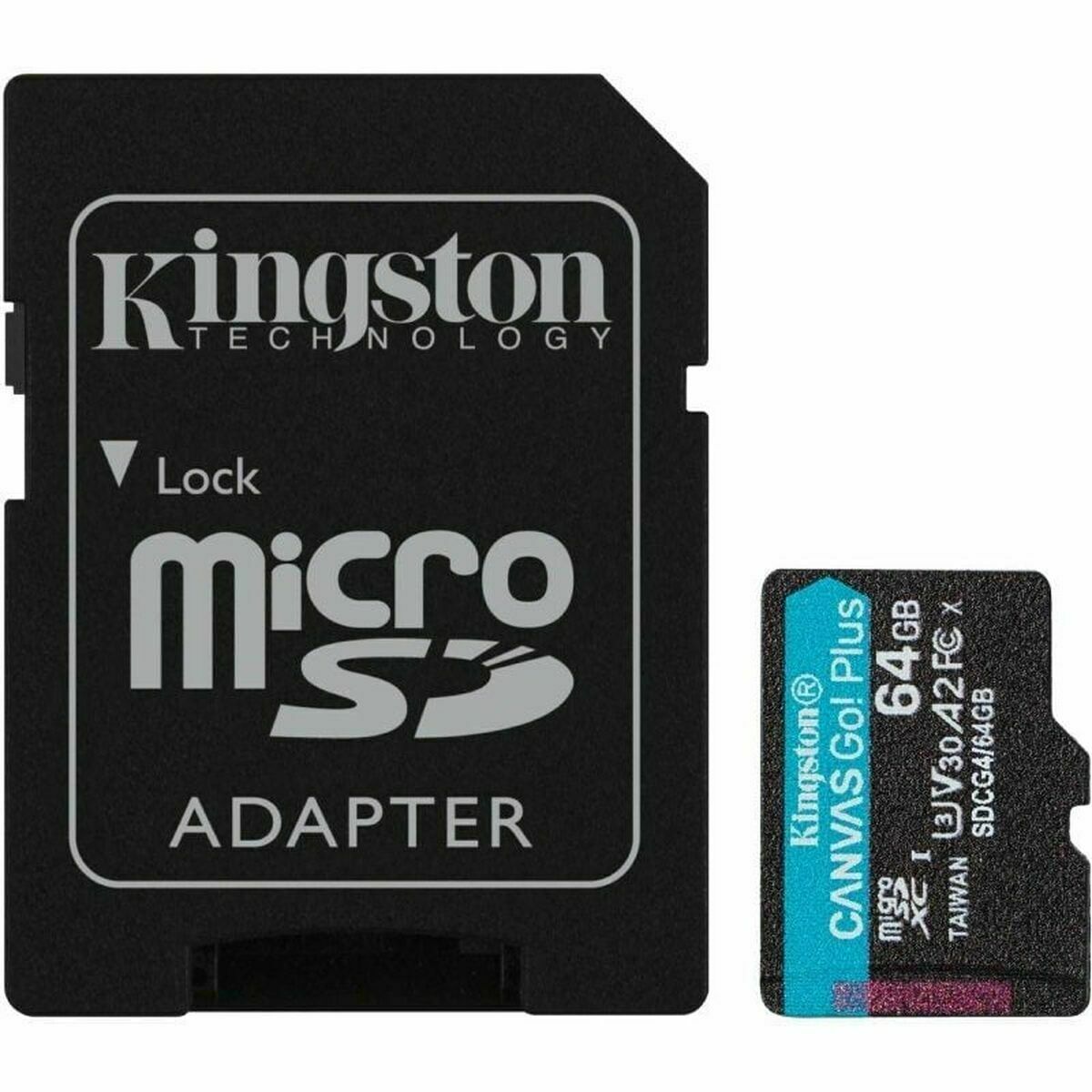Micro SD Memory Card with Adaptor Kingston CANVAS Go! Plus 64 GB