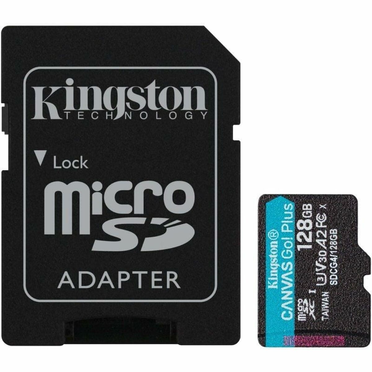 Micro SD Memory Card with Adaptor Kingston CANVAS Go! Plus 128 GB