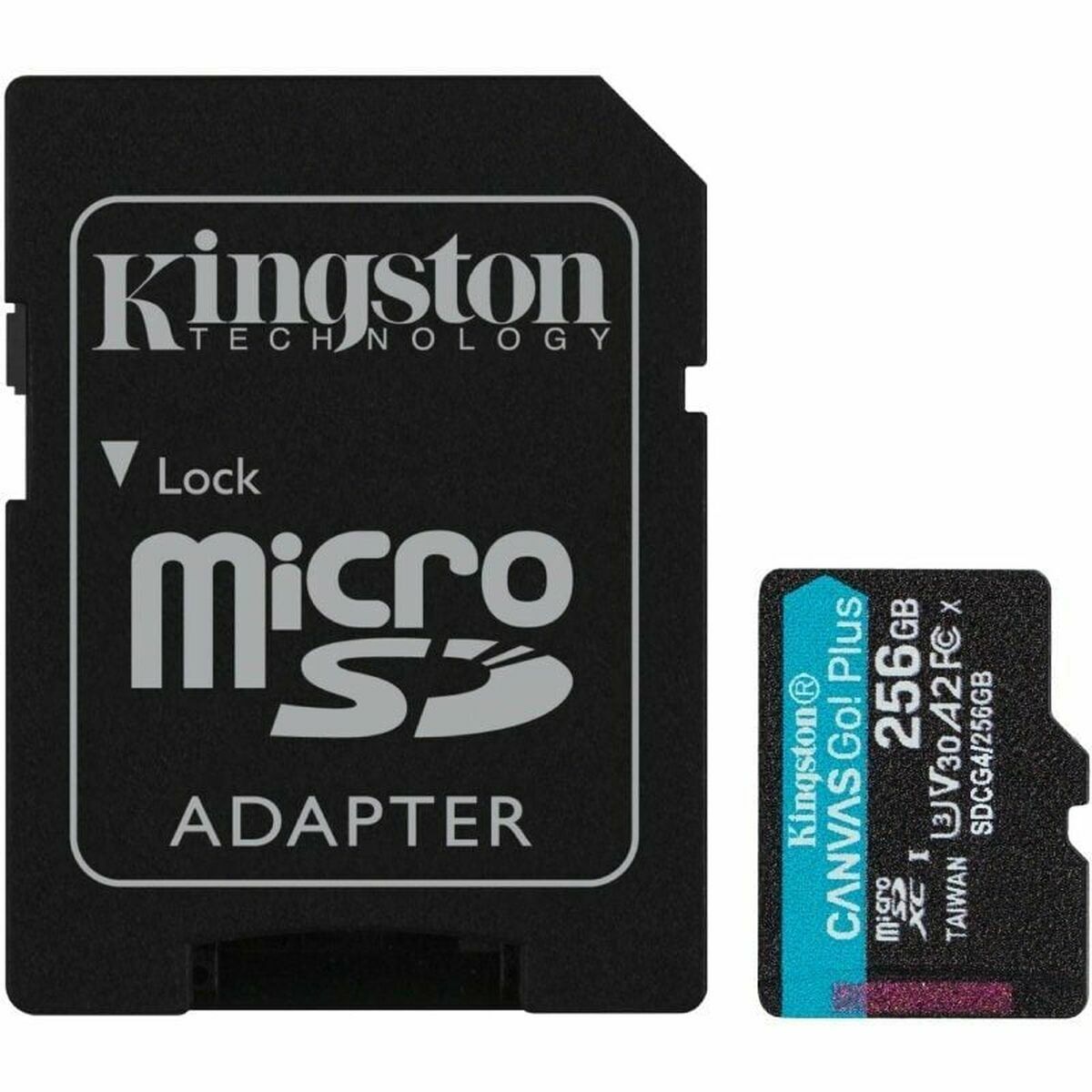 Micro SD Memory Card with Adaptor Kingston CANVAS Go! Plus 256 GB