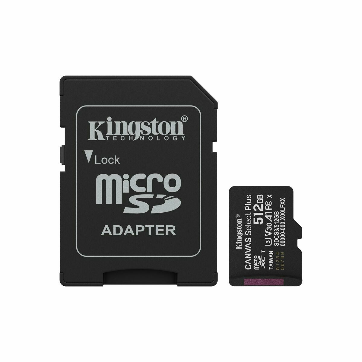 Micro SD Memory Card with Adaptor Kingston SDCS3/512GB 512 GB