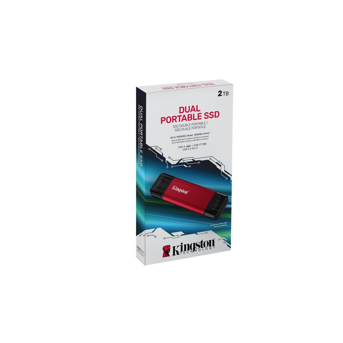 External Hard Drive Kingston SPSD/2TB Black Red