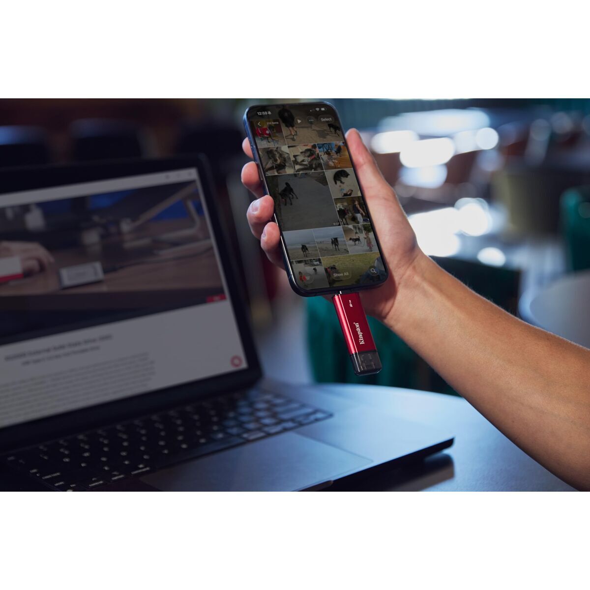 External Hard Drive Kingston SPSD/2TB Black Red