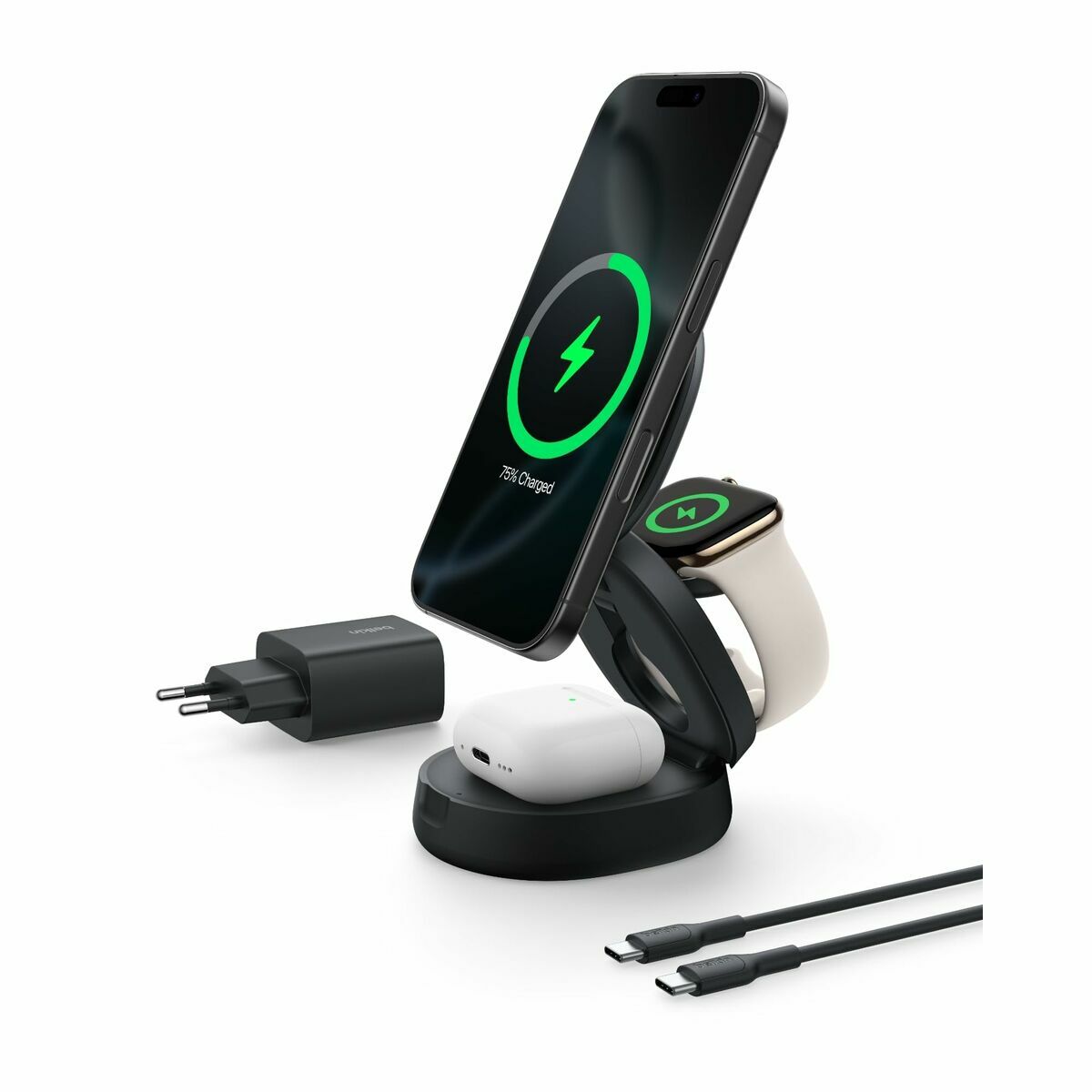 Cordless Charger Belkin WIZ034KQBK Black