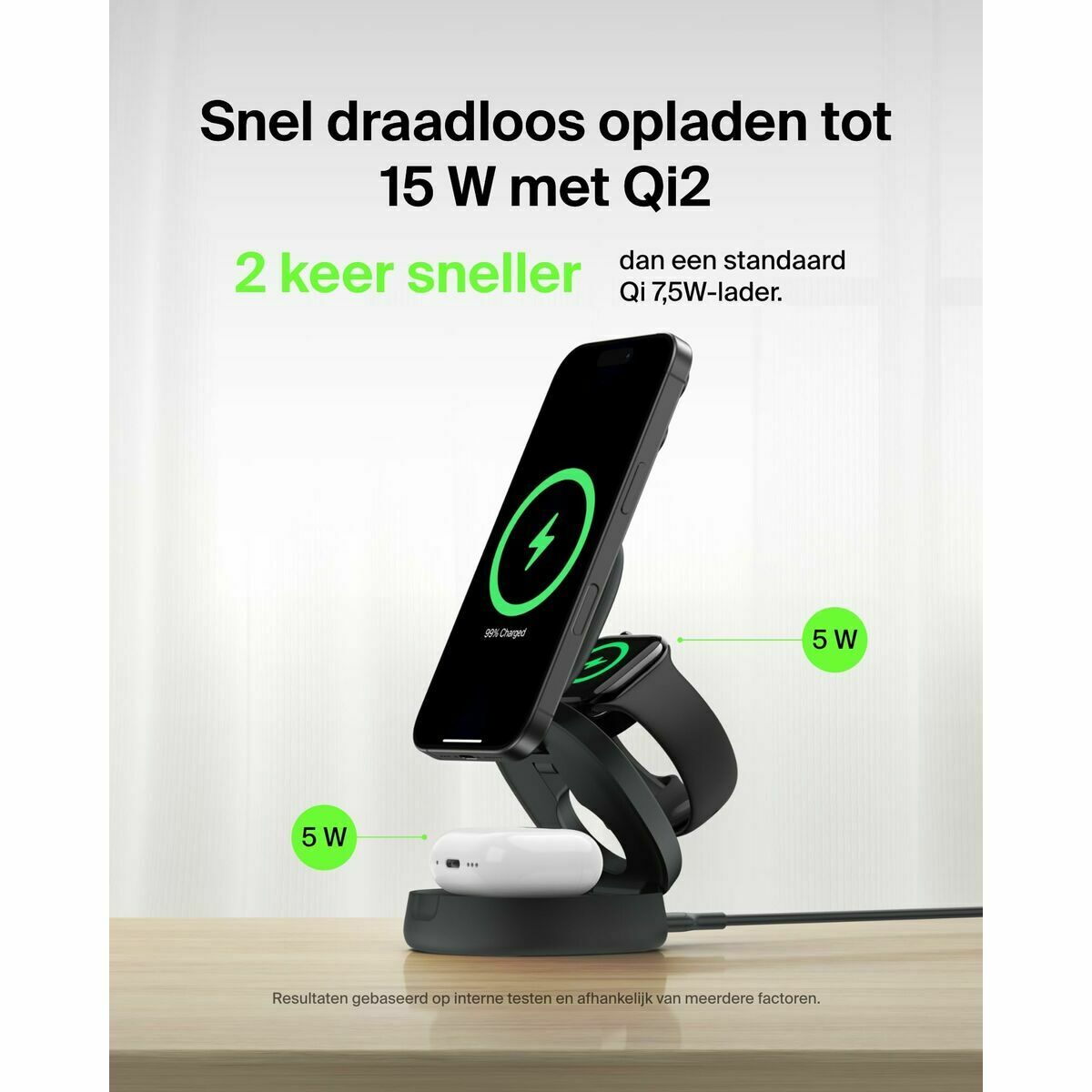 Cordless Charger Belkin WIZ034KQBK Black