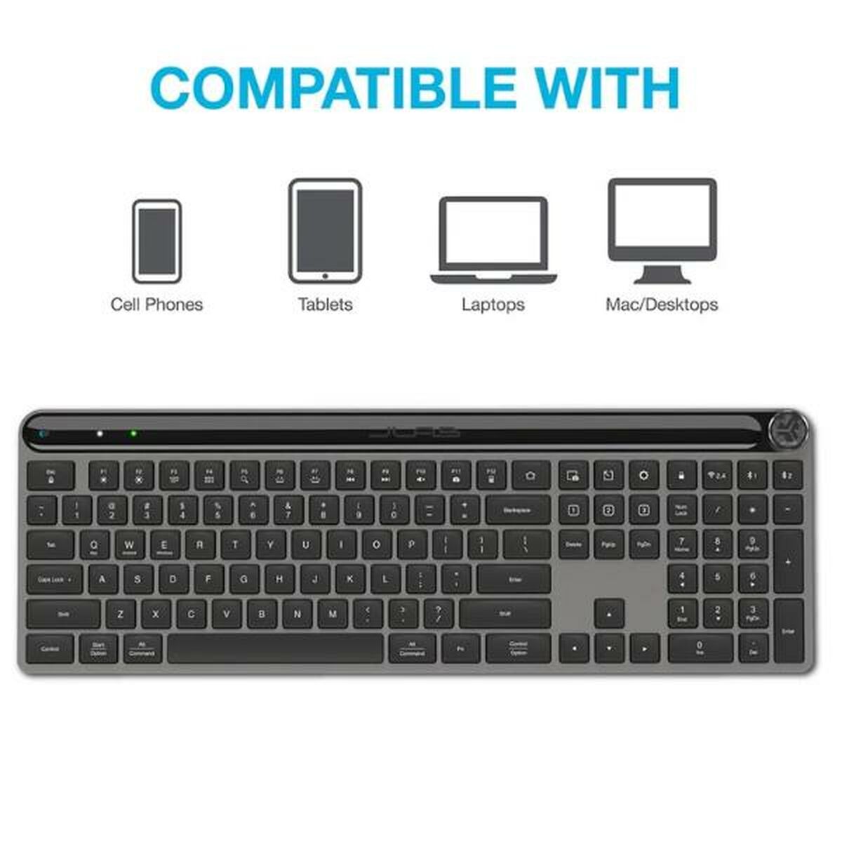 Wireless Keyboard JLab EPIC KEYBOARD Grey Spanish Qwerty