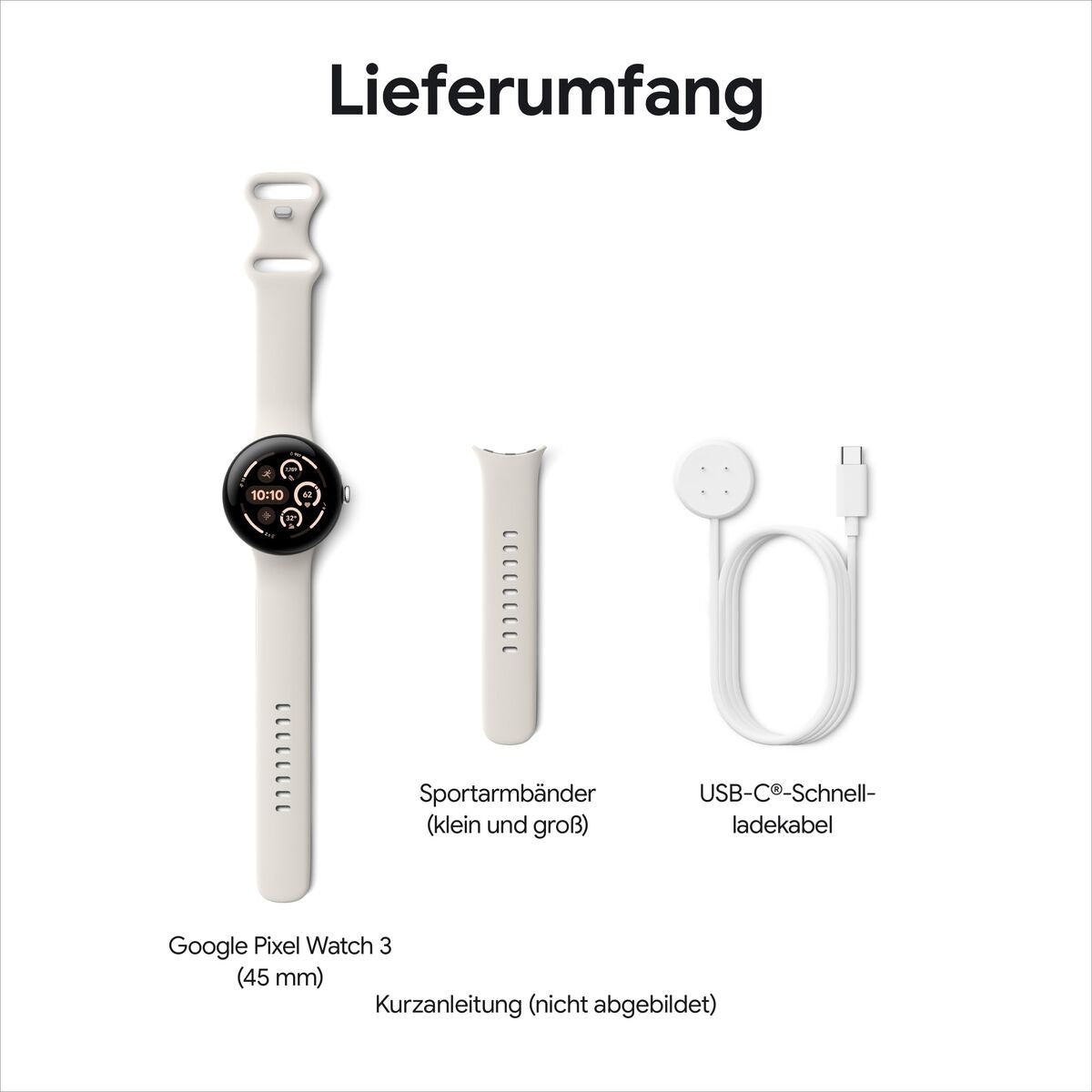 Smartwatch Google GA05283-DE White 1,4" 45 mm
