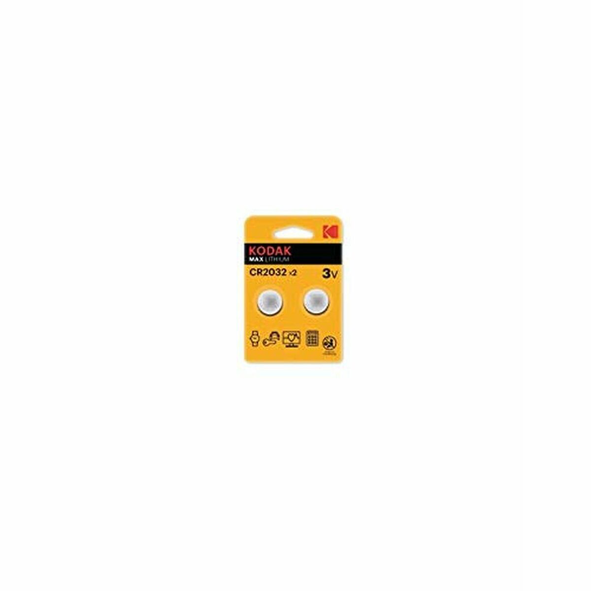 Lithium Button Cell Battery Kodak CR2032 210 mAh 3 V (2 Units)