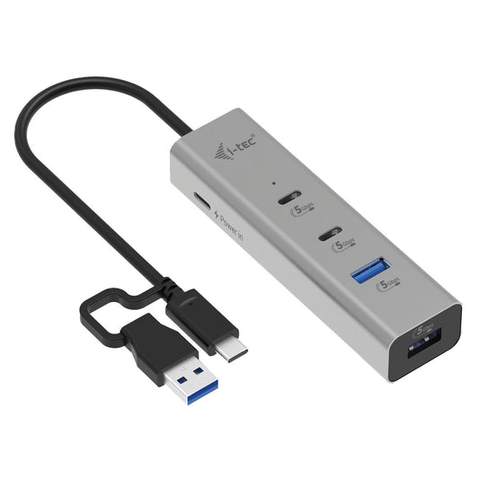 USB Hub i-Tec CAHUBMETAL2A2CPD Silver