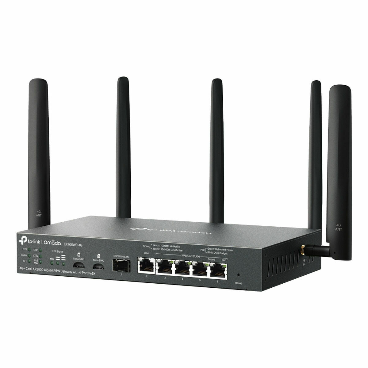 Router TP-Link ER706WP-4G Black USB RJ45 Ethernet LAN PoE x 1