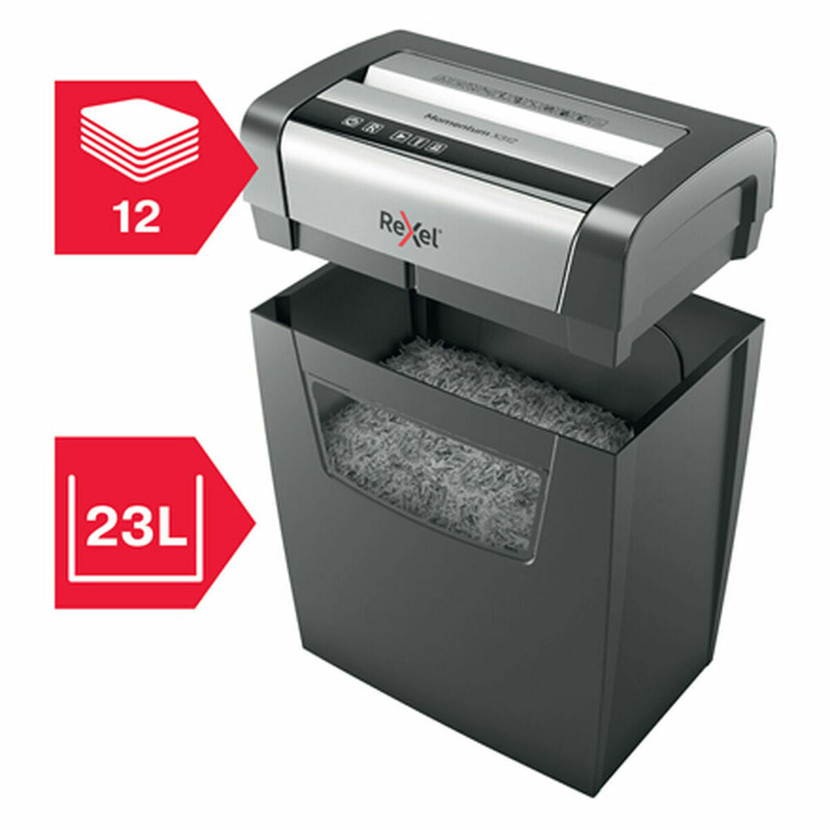 Paper Shredder Rexel Momentum X312 23 L 12 Sheets