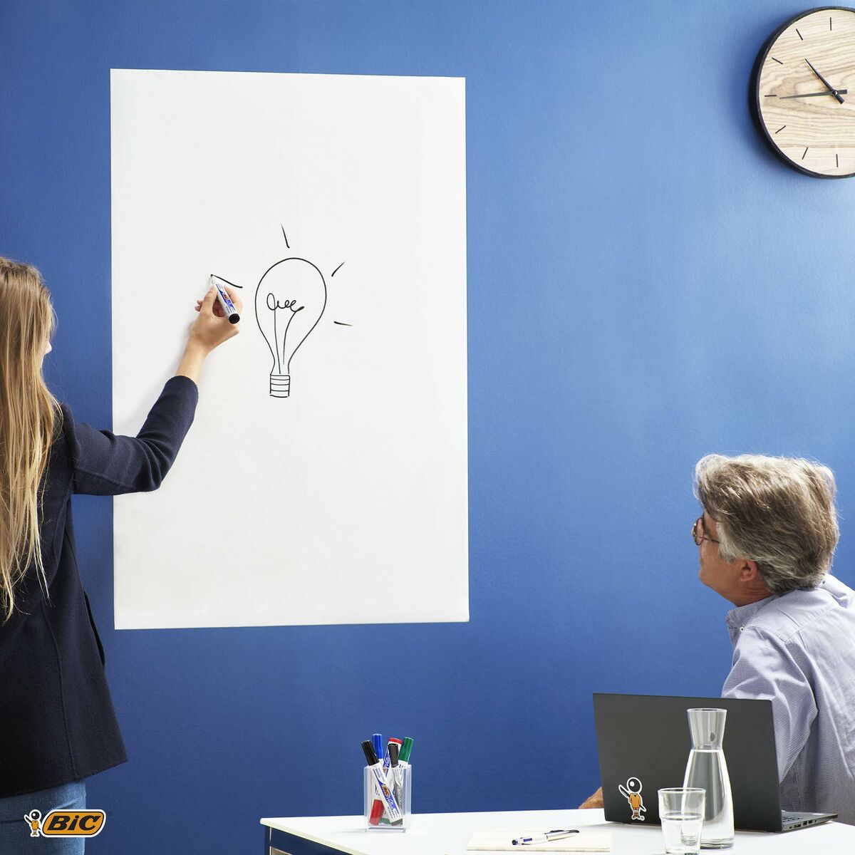 Whiteboard Bic 870492 Adhesive 2 x 1 m