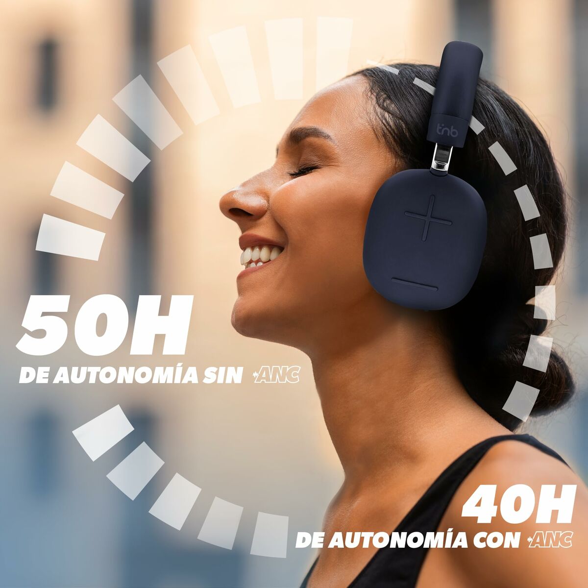 Bluetooth Headset with Microphone T'NB BOUNCE Dark blue