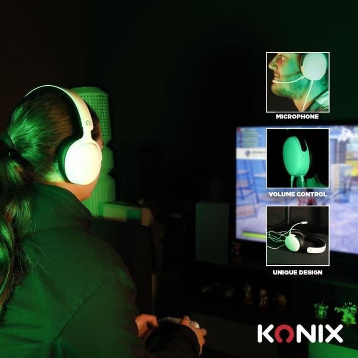 Headphones KONIX Black