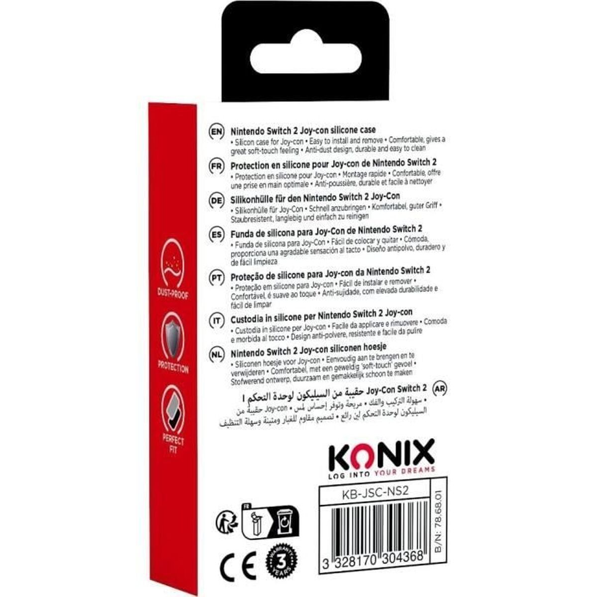 Protective Case KONIX Black Grey