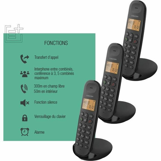 Wireless Phone Logicom ILOA 350 TRIO Black