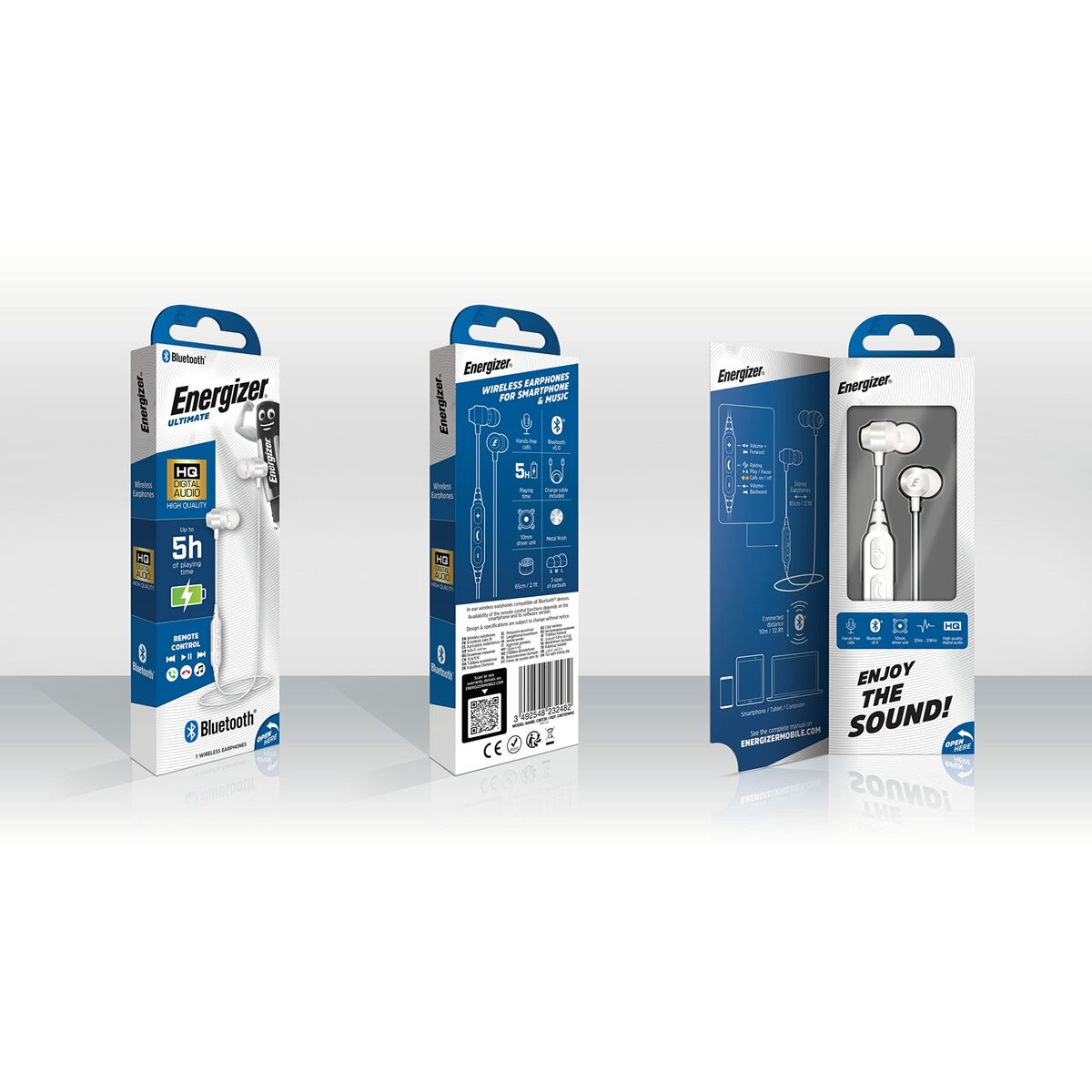 Headphones Energizer CIBT20WH2 White