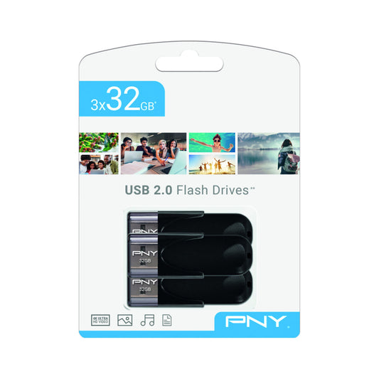 USB stick PNY Attaché 4 Black 32 GB (3 Units)