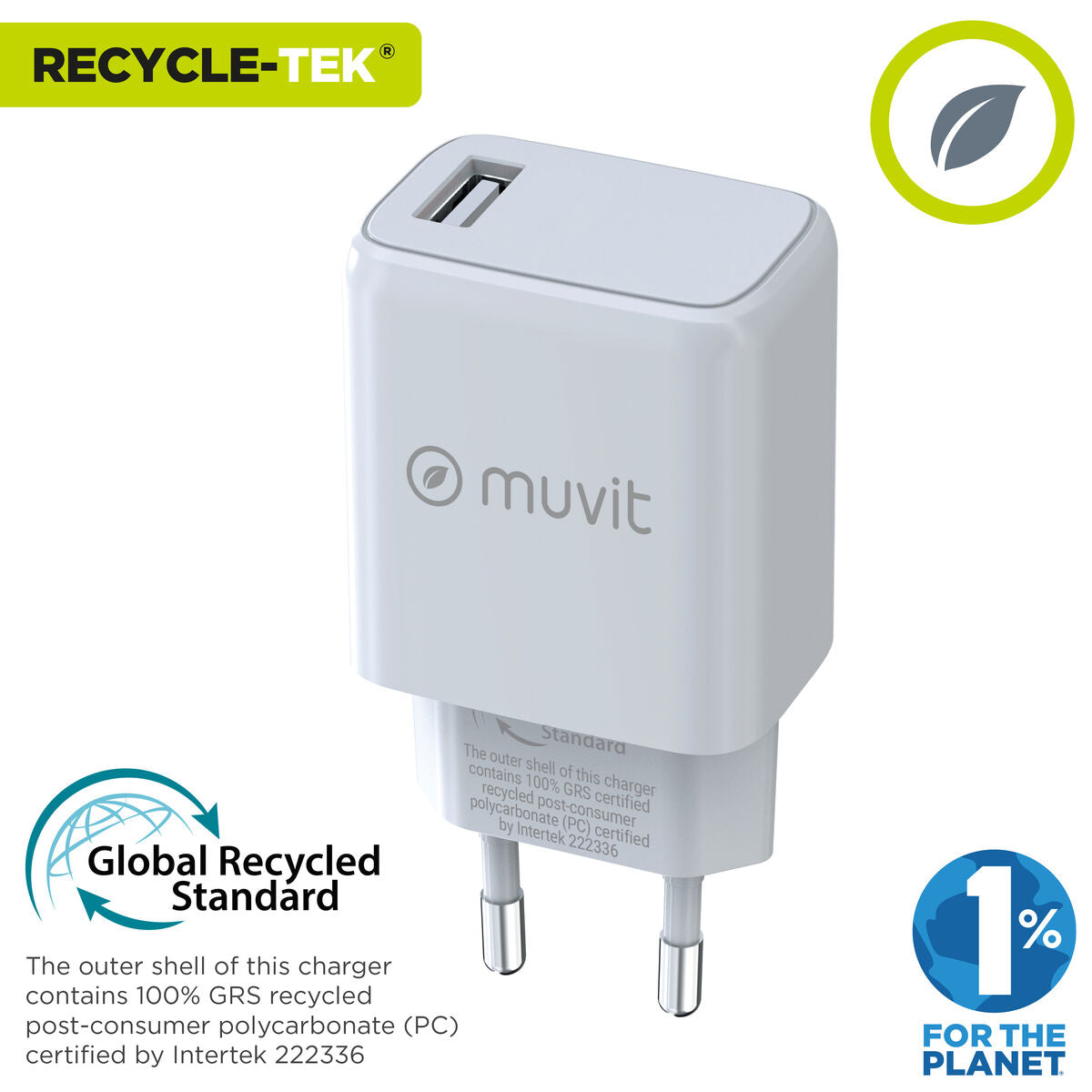 Wall Charger Muvit MCACC0002 White 12 W