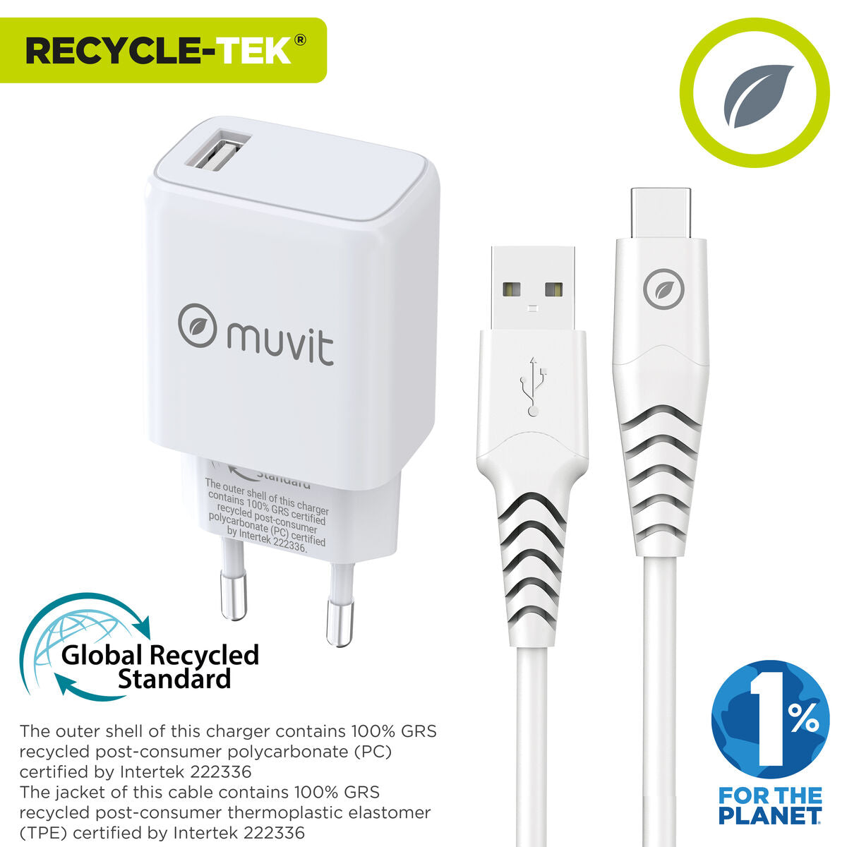 Wall Charger Muvit White 12 W