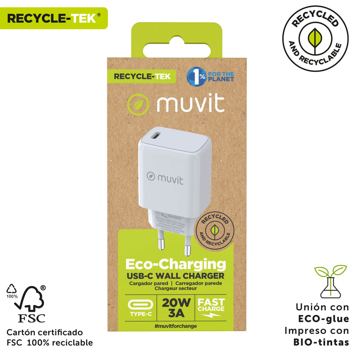 Wall Charger Muvit White 20 W
