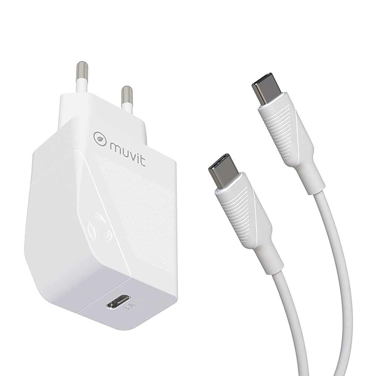 Wall Charger + USB-C Cable Muvit White 20 W