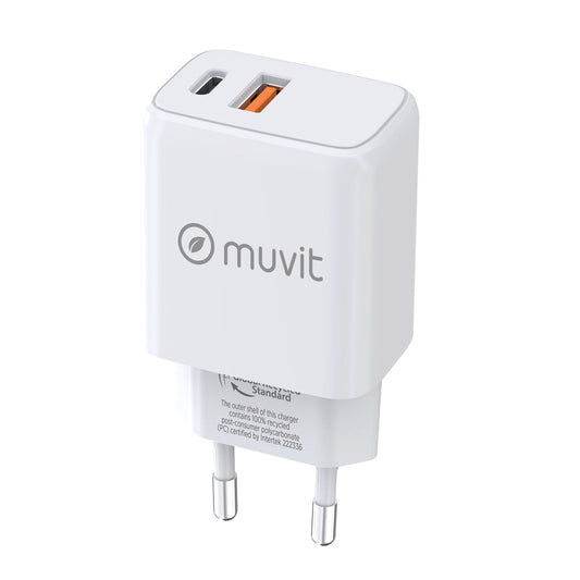 Wall Charger Muvit for Change White 18 W 20 W