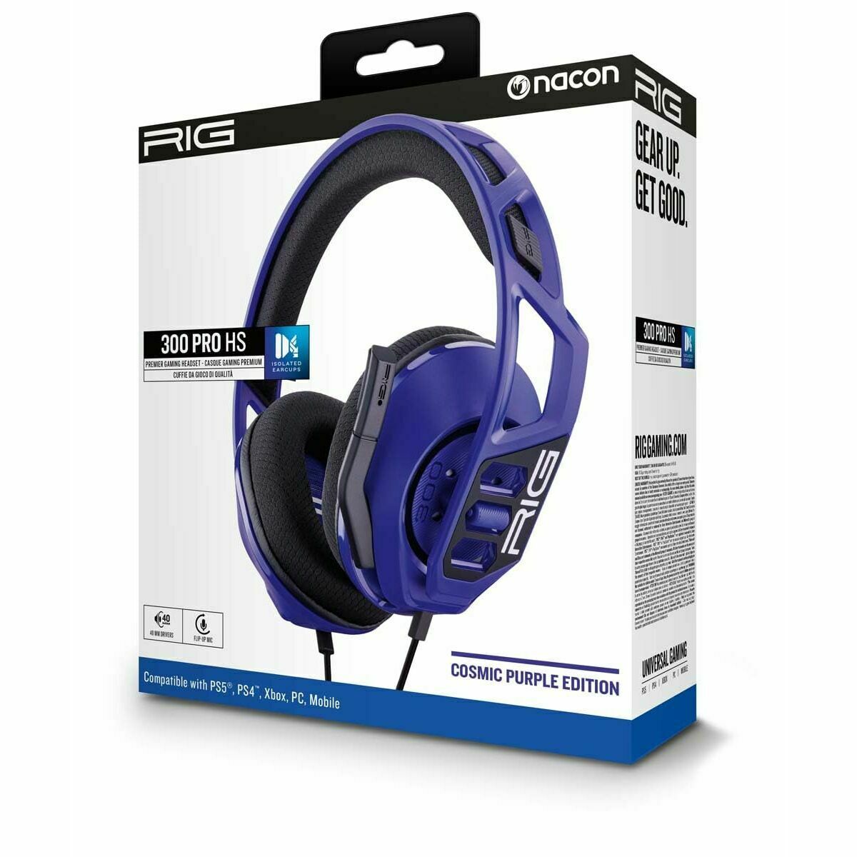 Gaming Headset with Microphone Rig Gaming RIG300PROHSCOSM Purple
