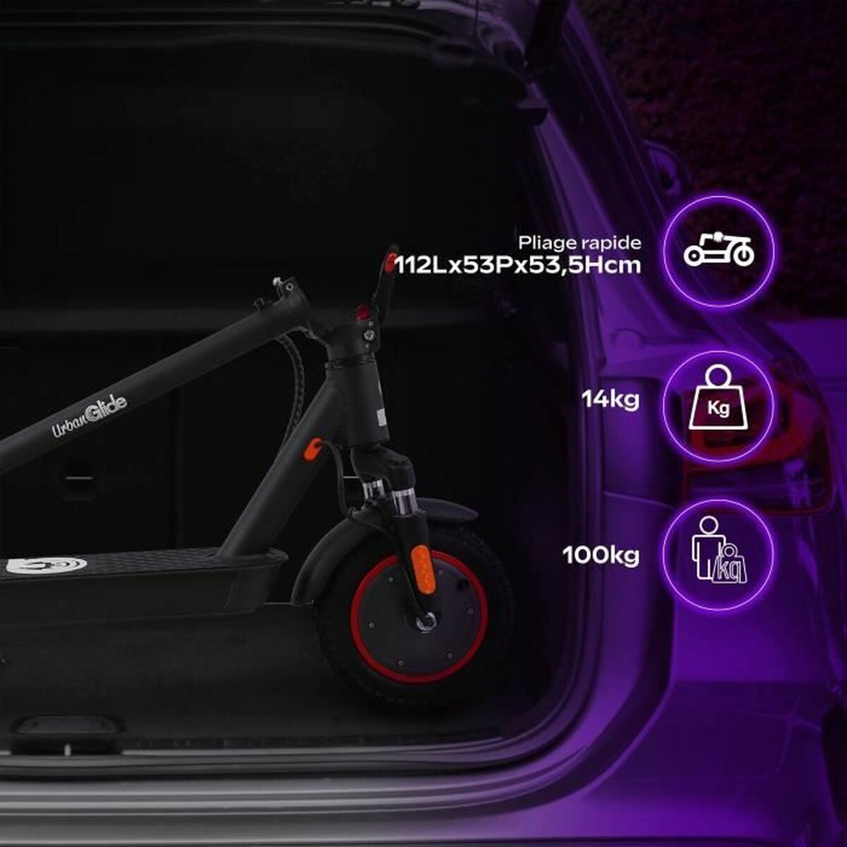 Electric Scooter Urbanglide 100 MAX Black 350 W 25 km/h