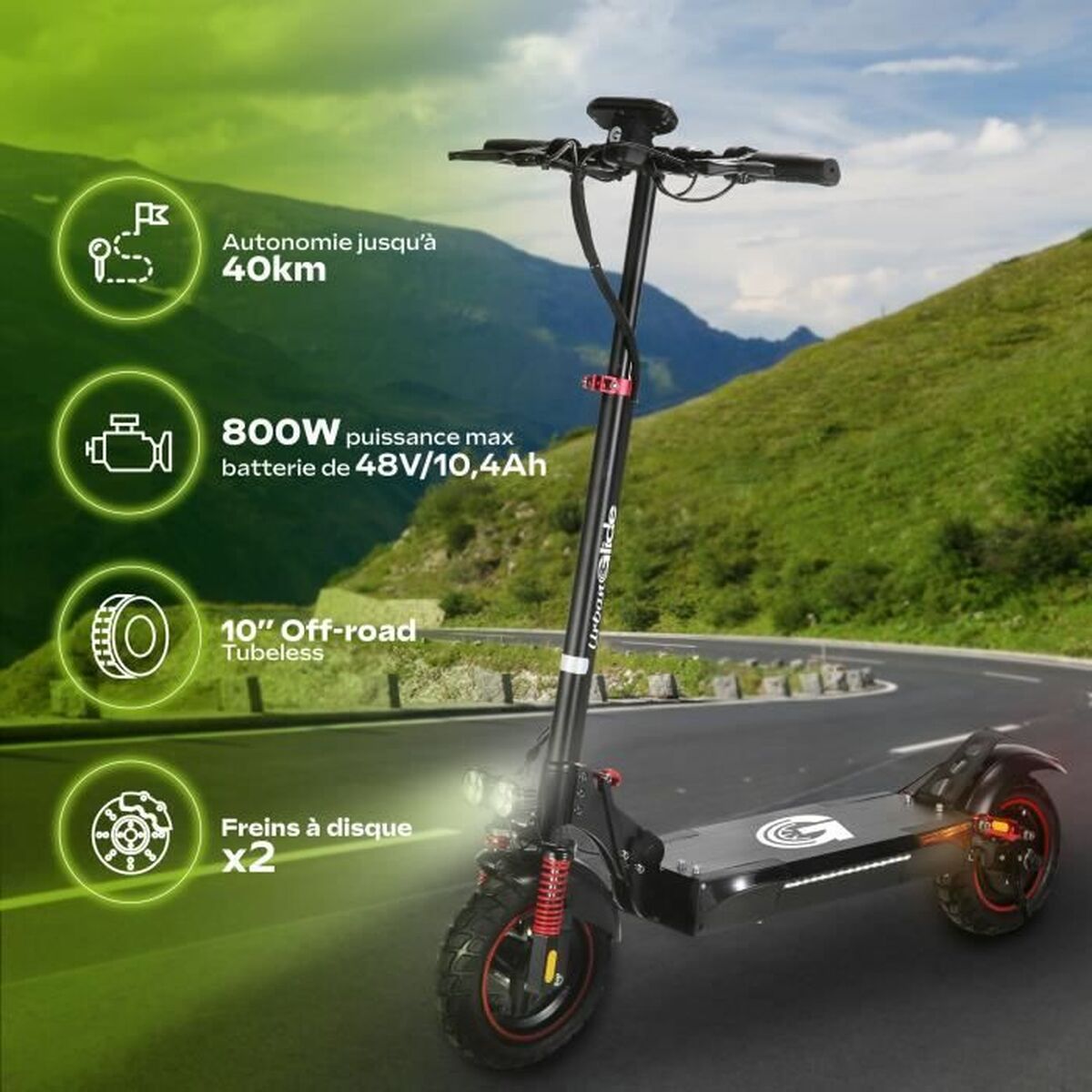 Electric Scooter Urbanglide ECROSS PRO LITE 2 Black 25 km/h