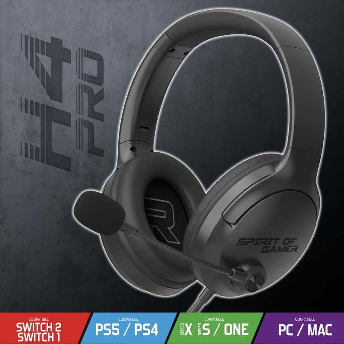Headphones with Microphone Spirit of Gamer Pro H4 Black
