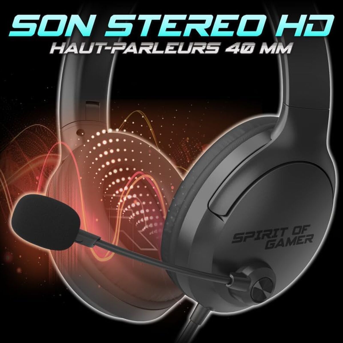 Headphones with Microphone Spirit of Gamer Pro H4 Black