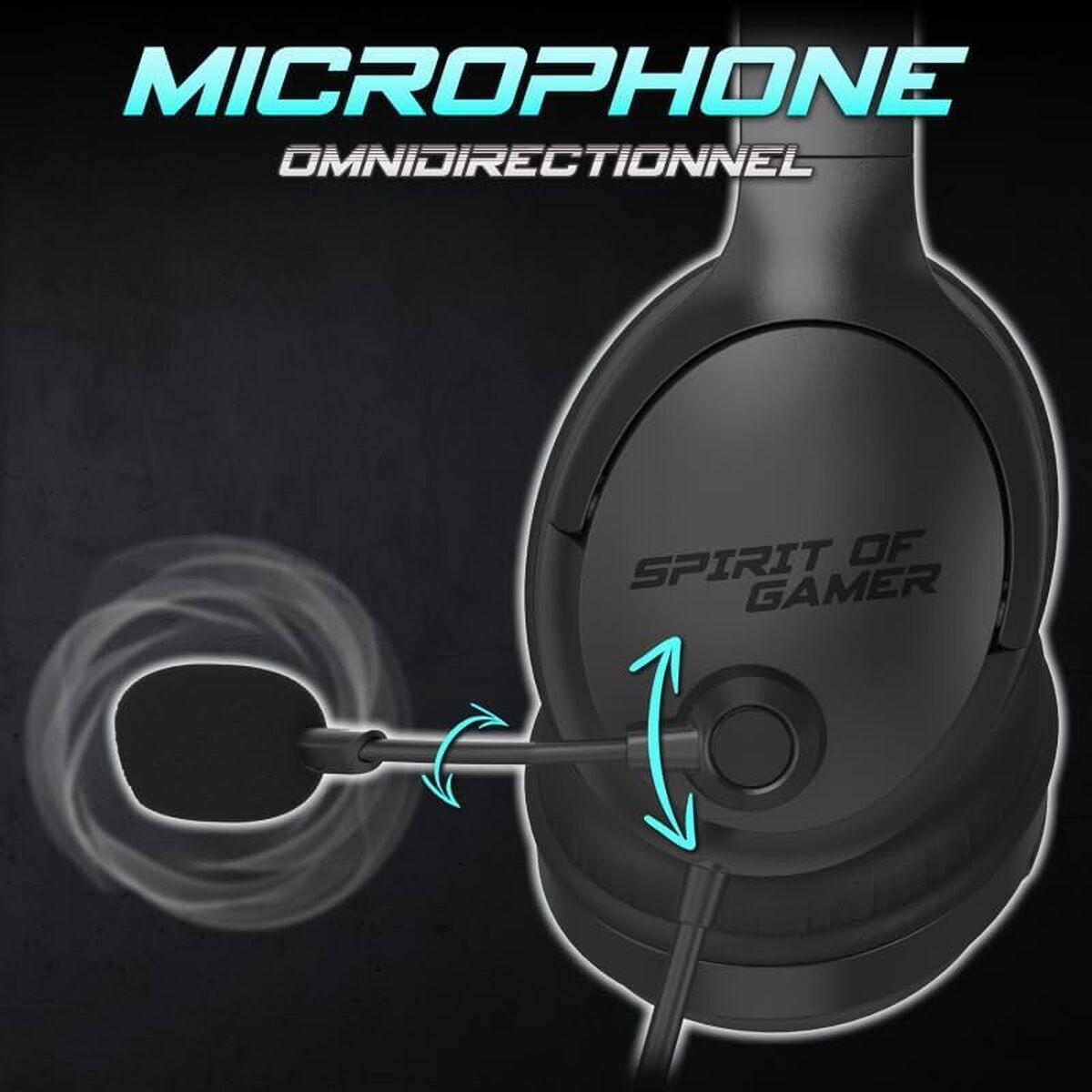 Headphones with Microphone Spirit of Gamer Pro H4 Black