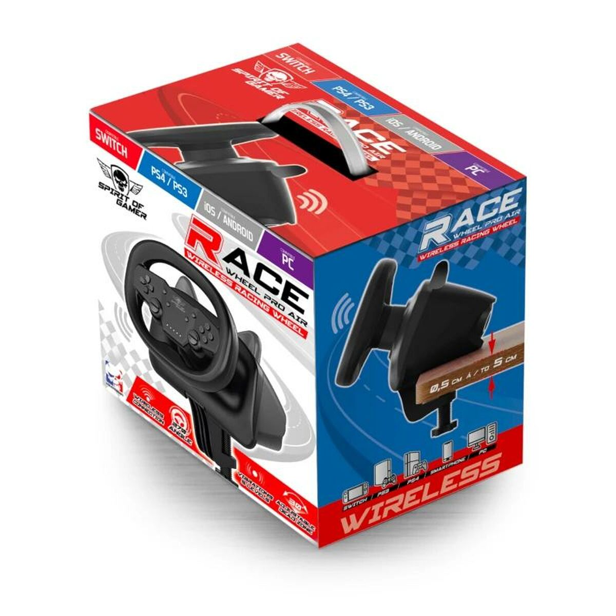 Racing Steering Wheel Spirit of Gamer Volante R-ACE Wheel Pro AIR