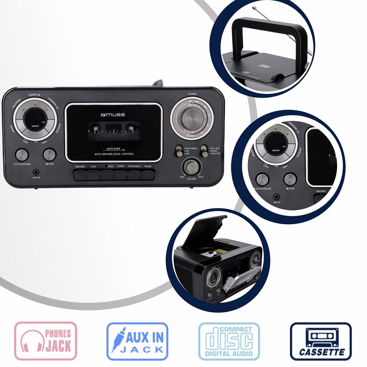 Radio cassette Muse M182RDC