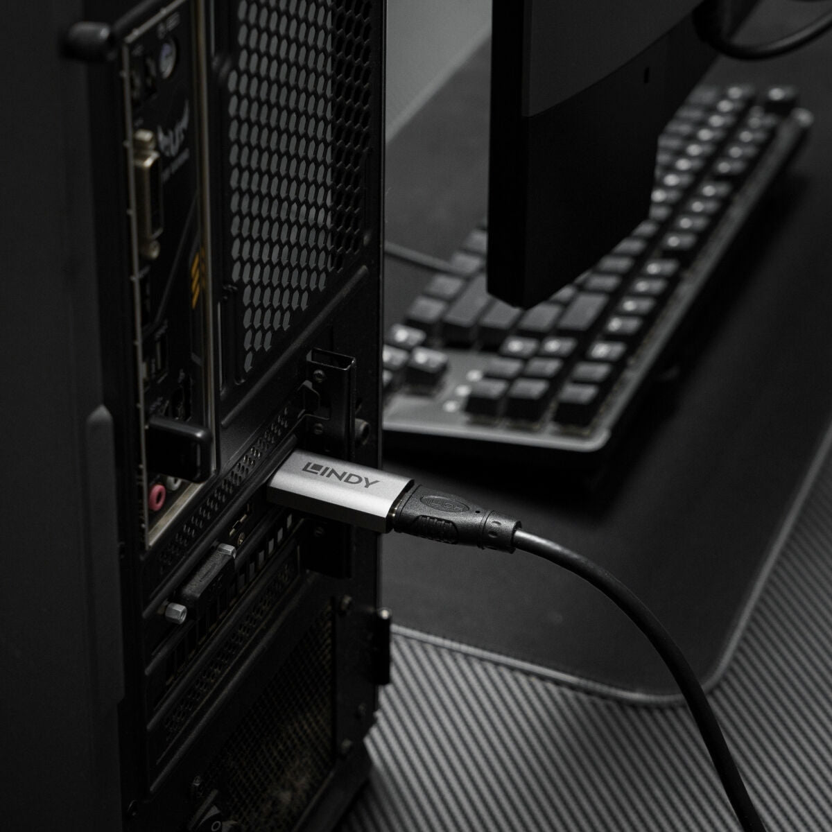 DisplayPort to HDMI Adapter LINDY 8K60 ACTIVE Grey