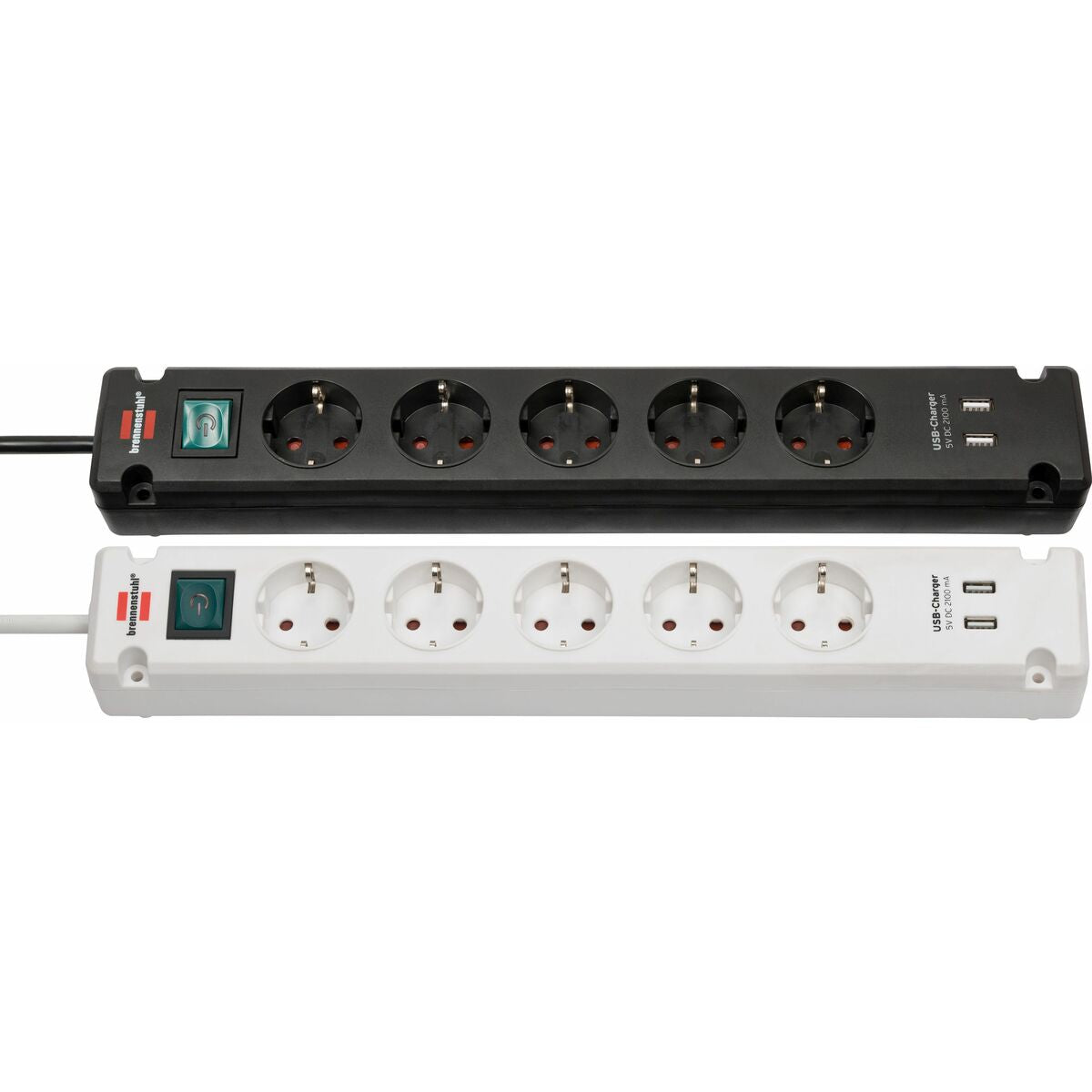 Power Socket - 5 sockets with Switch Brennenstuhl Bremounta 3600 W USB x 2 (3 m)